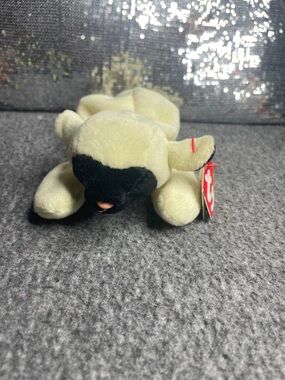 Chops The Lamb: Ty Cream and Black Lamb Plush with Red Tag